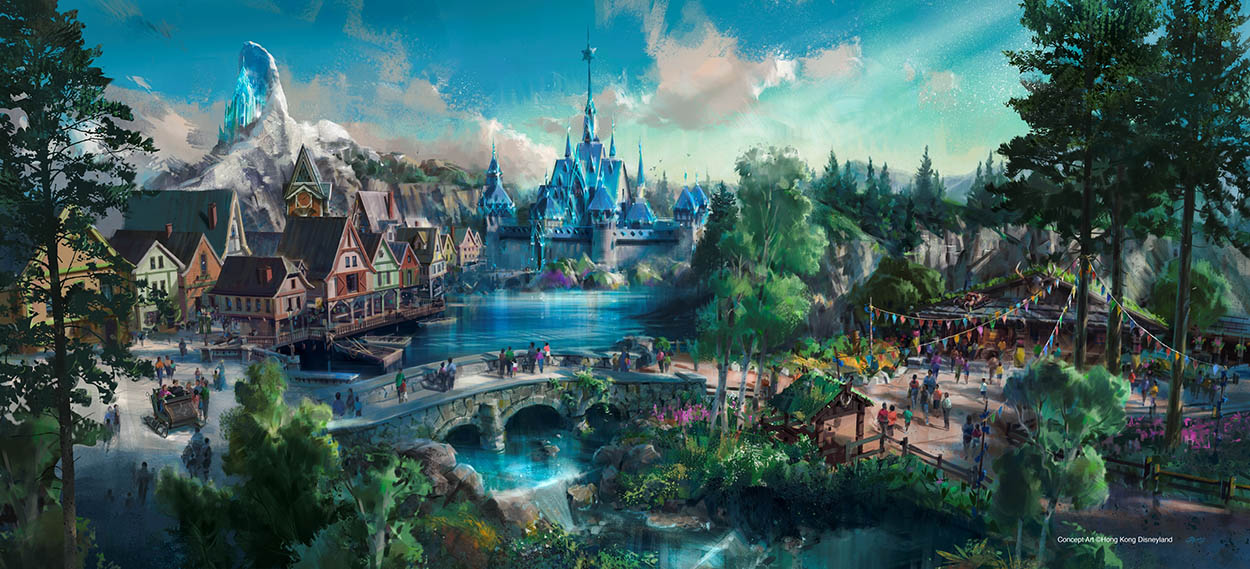 Frozen land at Hong Kong Disneyland Concept Art