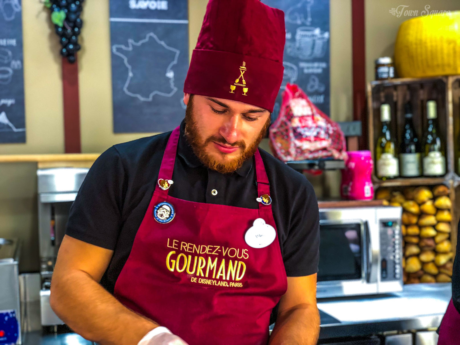 A Cast Member working at the Rendez-Vous Gourmand 2018 in Disneyland Paris