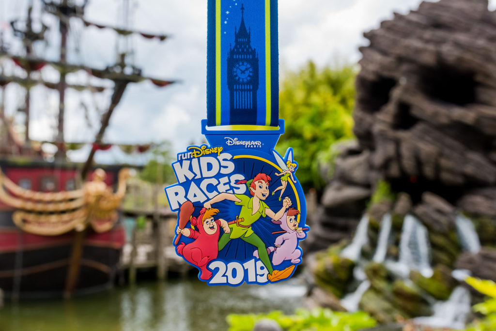 Peter Pan and the Lost Boys on a Neverland themed medal